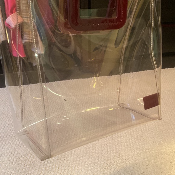 Staud Shirley Handbag - Clear/Burgundy - Picture 6 of 7